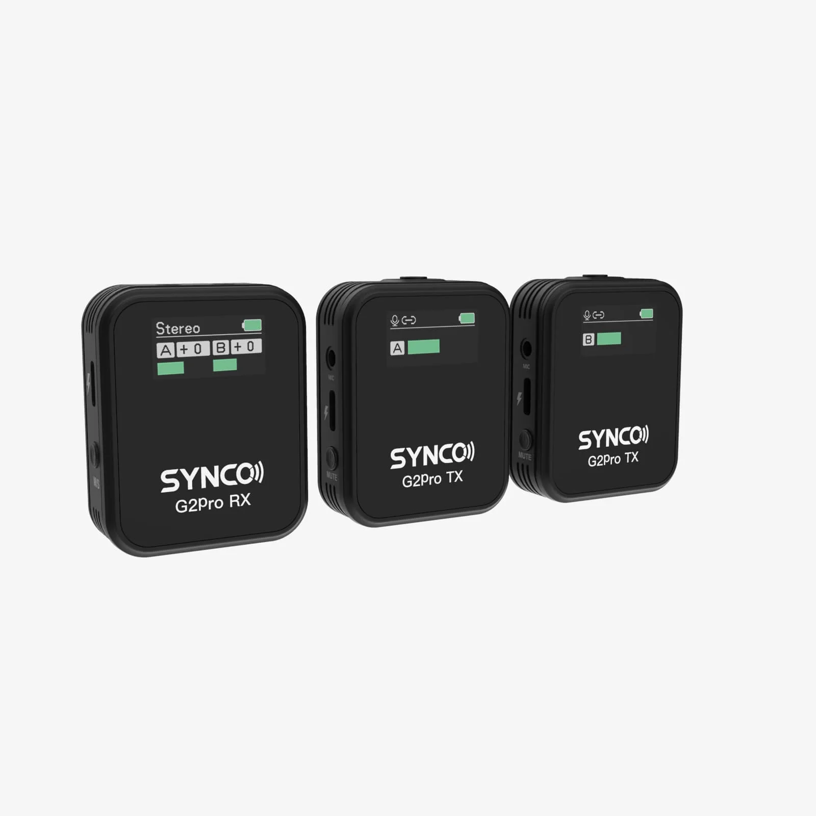 SYNCO G2 Pro Long Range Wireless Microphone with Charging Case, 24h Recording Total, One-Click Noise Cancellation, 200m Transmission, TFT Screen - Image 4